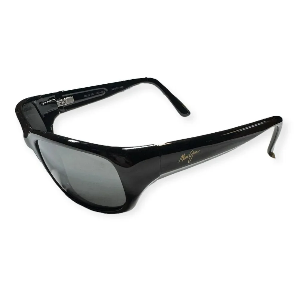 Maui Jim Stingray MJ103-02 Polarized Sunglasses Gray Mirrored Lenses 129mm Rare